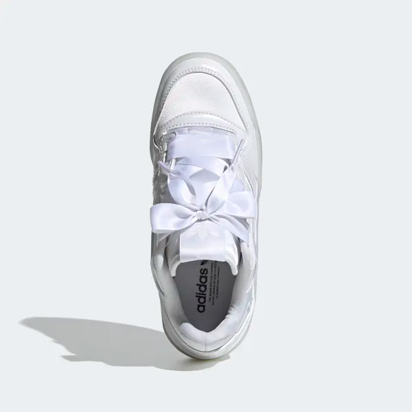 Giày Adidas Forum Satin Low J 'Triple White' H68194 - Ảnh 10