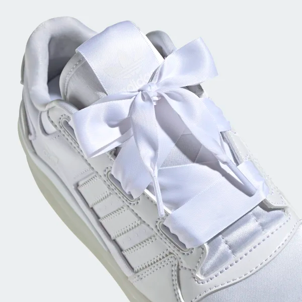 Giày Adidas Forum Satin Low J 'Triple White' H68194 - Ảnh 9