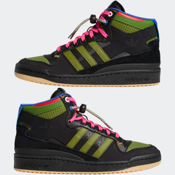 Giày Adidas Forum Mid RT Hebru Brantley 'Black' GZ4396 - Ảnh 5