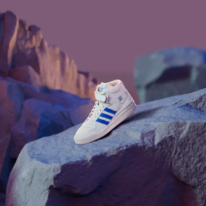 Alternative view of Giày Adidas Forum Mid 'White Blue Bird' GX1021