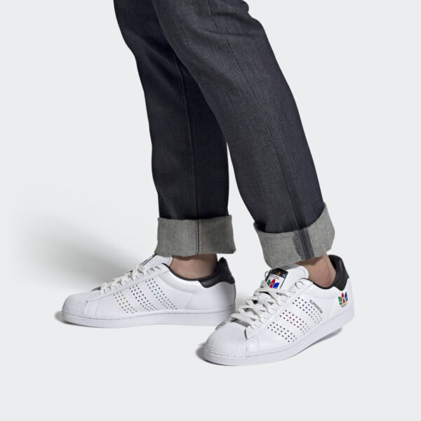 Giày Adidas Superstar 'Colorful Trefoil Cloud White' FW5388 - Ảnh 2