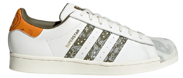 Giày Adidas Superstar 'Green Orange' GX3656