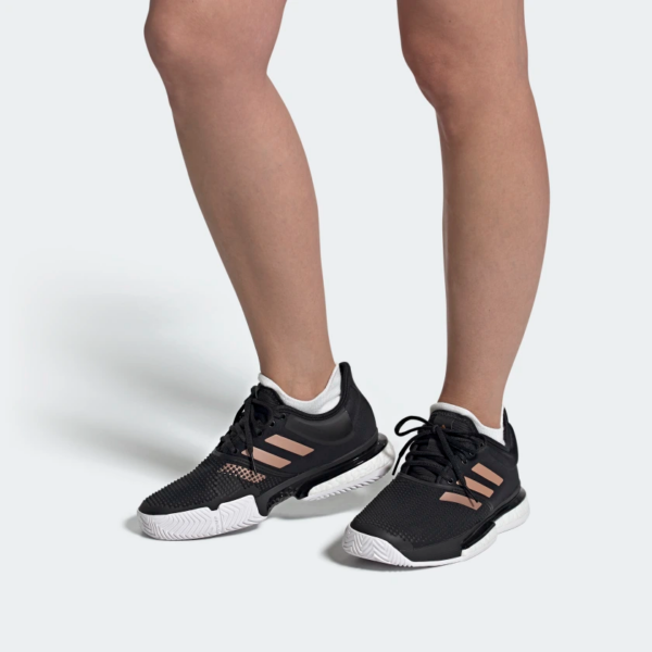 Giày Tennis Adidas Wmns SoleCourt 'Black Copper Metallic' FU8133 - Ảnh 2