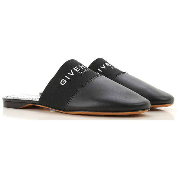 Dép Givenchy Paris Flat Mules In Leather BE2002E01H-001 - Ảnh 4