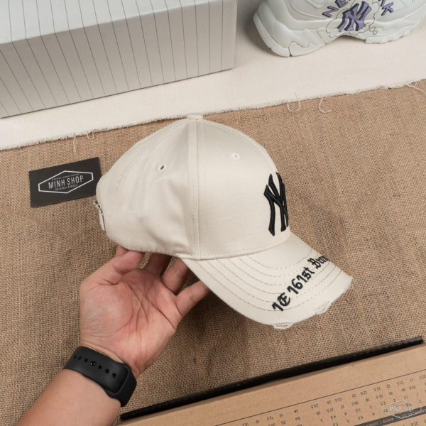 Mũ MLB Gothic Address Structure New York Yankees Begie 32CPKP111-50B - Ảnh 3
