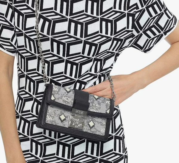 Túi MCM Gretl Crossbody in Vintage Monogram Jacquard MWRCSWO01EG001 - Ảnh 6