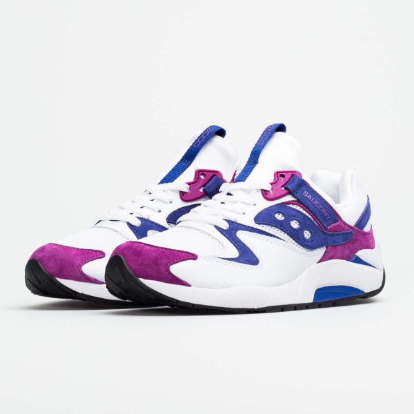 Giày Saucony Grid 9000 Premium Suede 'White Purple' S70439-2 - Ảnh 2