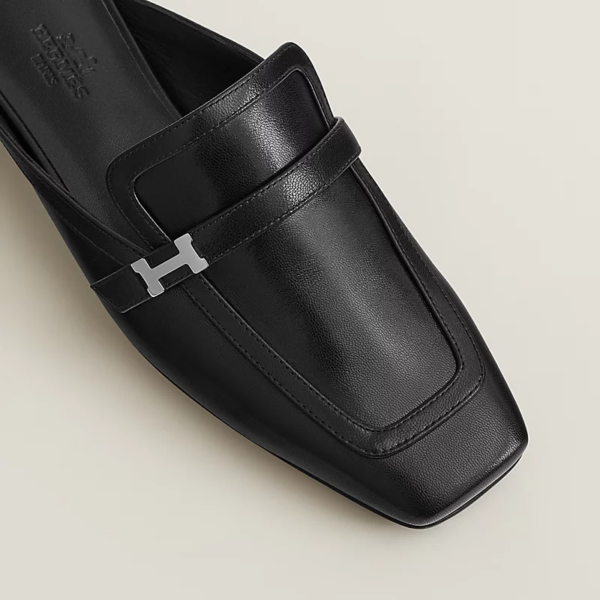 Giay Hermes Square Toe Casual Street Style 'Black' H231054Z-02390