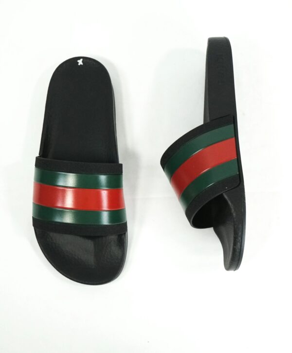 Dép Gucci Web Rubber Slide 429469 GIB10 1098 - Ảnh 8