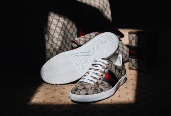 Giày Gucci Ace GG Supreme 'Bees'  548950 9N020 8465 - Ảnh 5