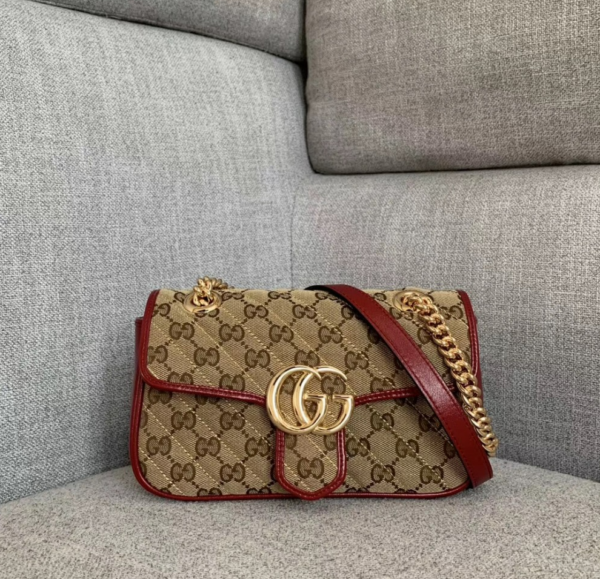 Túi Gucci GG Marmont Shoulder Bag Red 446744-HVKEG-8561 - Ảnh 4