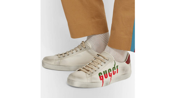 Giày Gucci Ace 'Blade  Distressed White' 576137-A38V0-9090 - Ảnh 2
