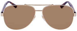 Kính Gucci Brown Aviator 'Crystal' GG0528S-008-63