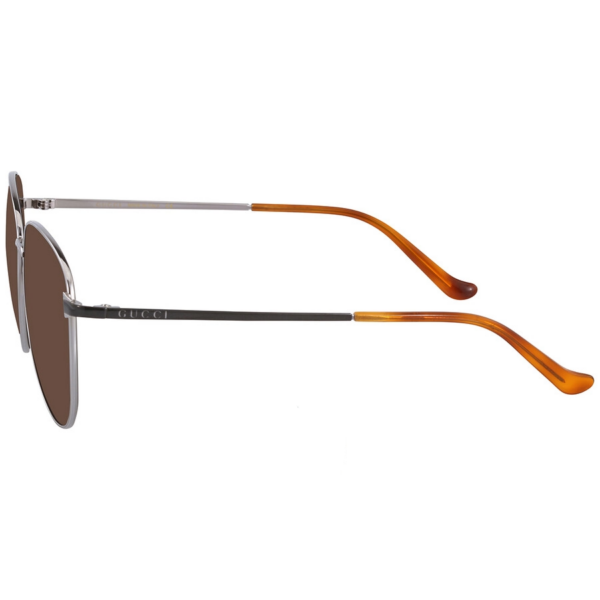 Kính Gucci Brown Aviator 'Ruthenium' GG0573SK-002-60 - Ảnh 3