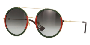 Alternative view of Kính Gucci Red Green Gold Oversized Round GG0061S-003
