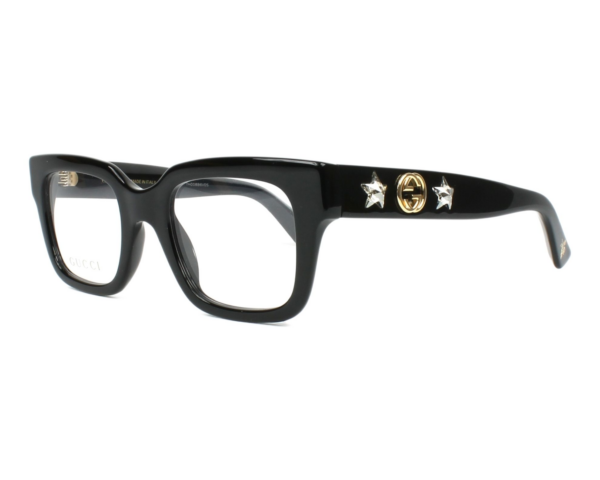 Kính Gucci Black With Crystal Stars Brille Frames GG0210O-001 - Ảnh 2