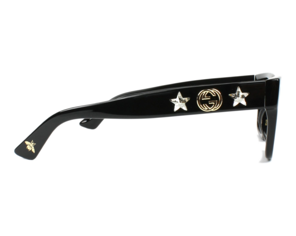 Kính Gucci Black With Crystal Stars Brille Frames GG0210O-001 - Ảnh 3