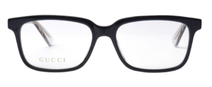 Kính Gucci Black Plastic Rectangle Eyeglasses GG0557OJ-003