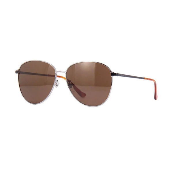 Kính Gucci Brown Aviator 'Ruthenium' GG0573SK-002-60 - Ảnh 2