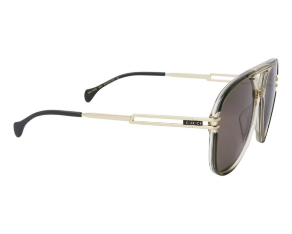 Kính Gucci Aviator Men's Sunglasses 'Brown' GG1104S-003-61 - Ảnh 2