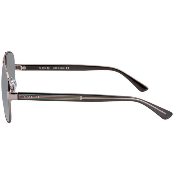 Kính Gucci Polarized Grey Aviator 'Ruthenium' GG0528S-007-63 - Ảnh 3