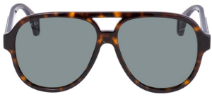 Kính Gucci Grey Green Aviator 'Havana' GG0463S-003-58