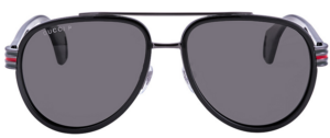 Kính Gucci Polarized Aviator 'Dark Ruthenium' GG0447S-001-58
