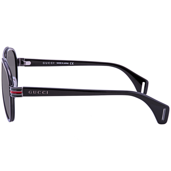 Kính Gucci Polarized Aviator 'Dark Ruthenium' GG0447S-001-58 - Ảnh 3