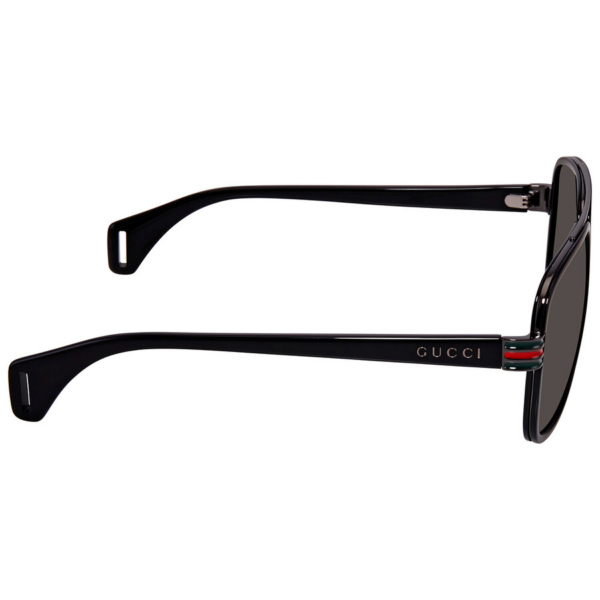 Kính Gucci Rectangular 'Dark Ruthenium' GG0448S-001-58 - Ảnh 3