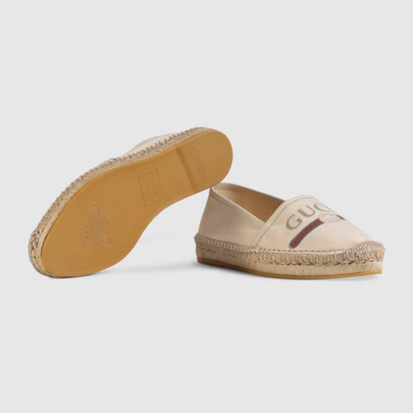 Giày Gucci Wmns Logo Canvas Espadrilles 'Off White' 525882-9SJ10-9074 - Ảnh 5