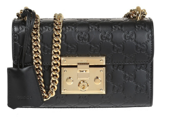 Túi Gucci Black Padlock Small Gucci Signature Shoulder Bag 409487 CWC1G 1000