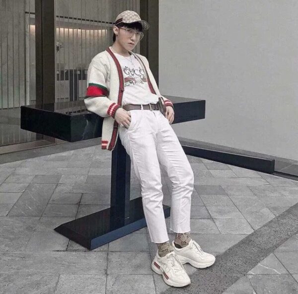 Giày Gucci Rhython Leather Sneaker 'Logo' 500877 DRW00 9522 - Ảnh 2