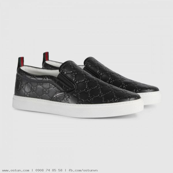 Giày Gucci Signature Slip-On Sneaker 407364-CWCE0-1174 - Ảnh 4