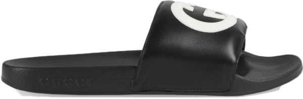 Dep Gucci Slide Interlocking G Leather 'Black' 644756-0R0F0-1071