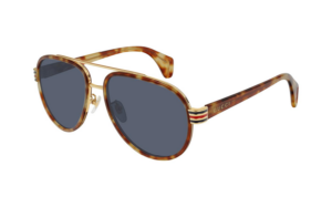 Alternative view of Kính Gucci Grey Aviator 'Havana' GG0447S-005-58