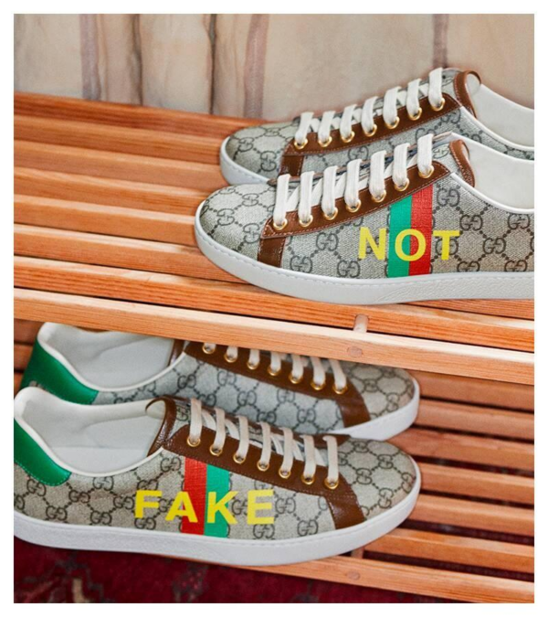 Giày Gucci Ace 'Fake Not Print' 636358 2GC10 8260 - Ảnh 5