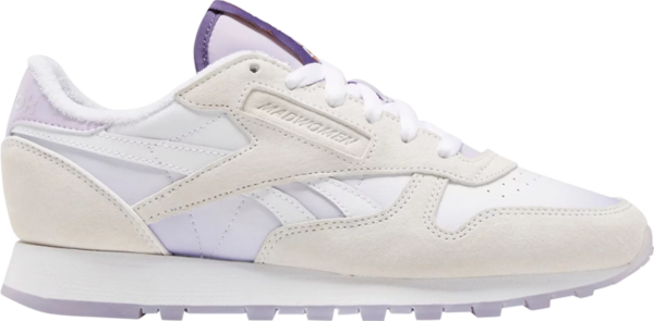 Giay Reebok Classic Leather x MadWoman 'White Purple Oasis' GW3828