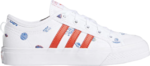 Giay Adidas Nizza J 'White And Orange' H01101