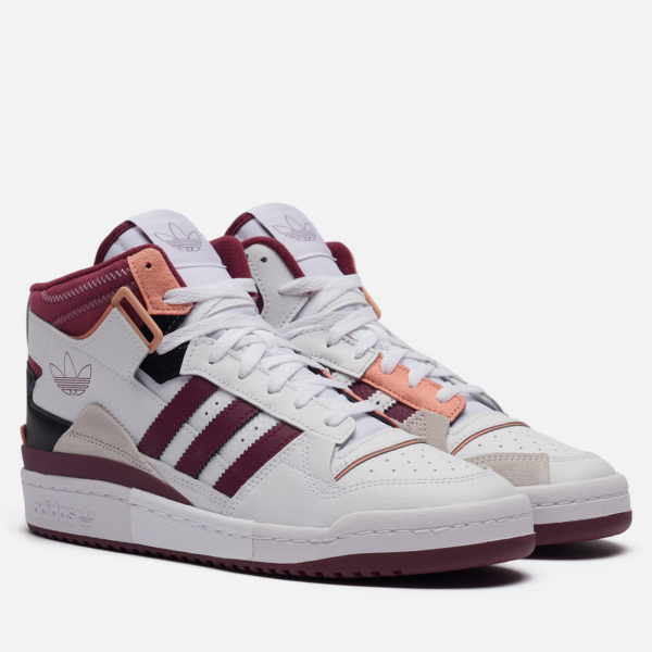 Giày Adidas Forum Exhibit Mid Cloud White Victory Crimson Ambient Blush H01920 - Ảnh 3