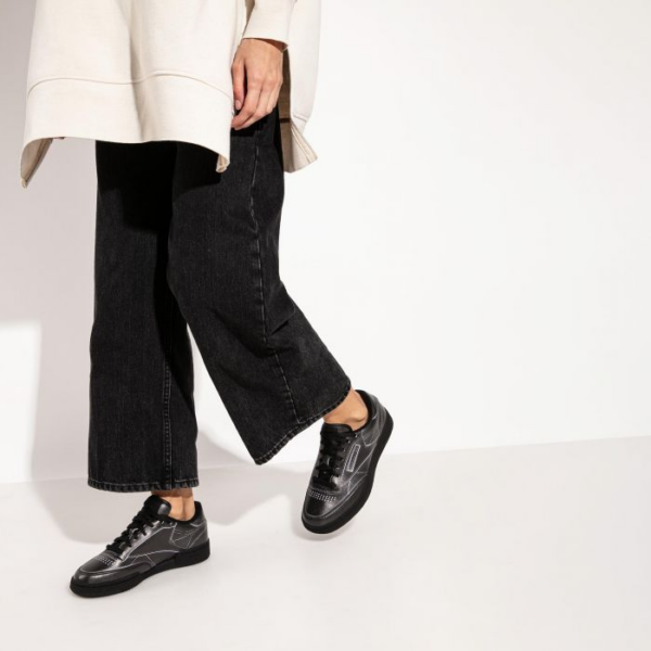 Giày Reebok Maison Margiela x Club C 'Black' H02361 - Ảnh 2