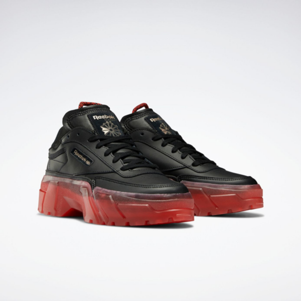 Giay Reebok Club C x Cardi B 'Black Vector Red' H05179