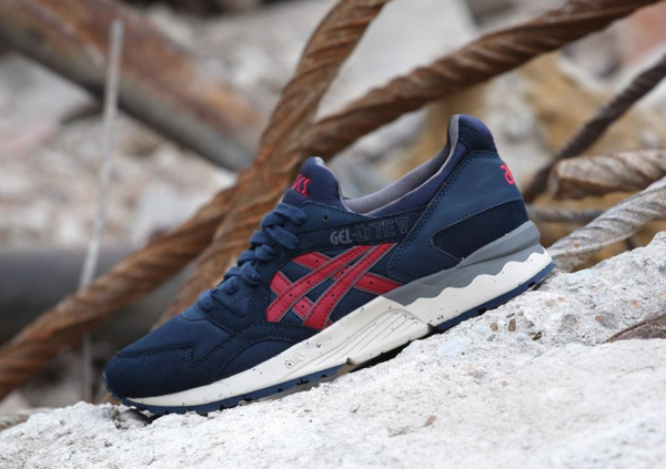 Giày Asics Gel Lyte 5 'Navy Red' H5D0Y-5025 - Ảnh 4