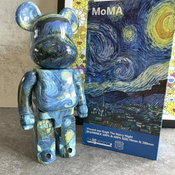 Mô Hình Bearbrick Vincent van Gogh The Starry Night - Ảnh 3