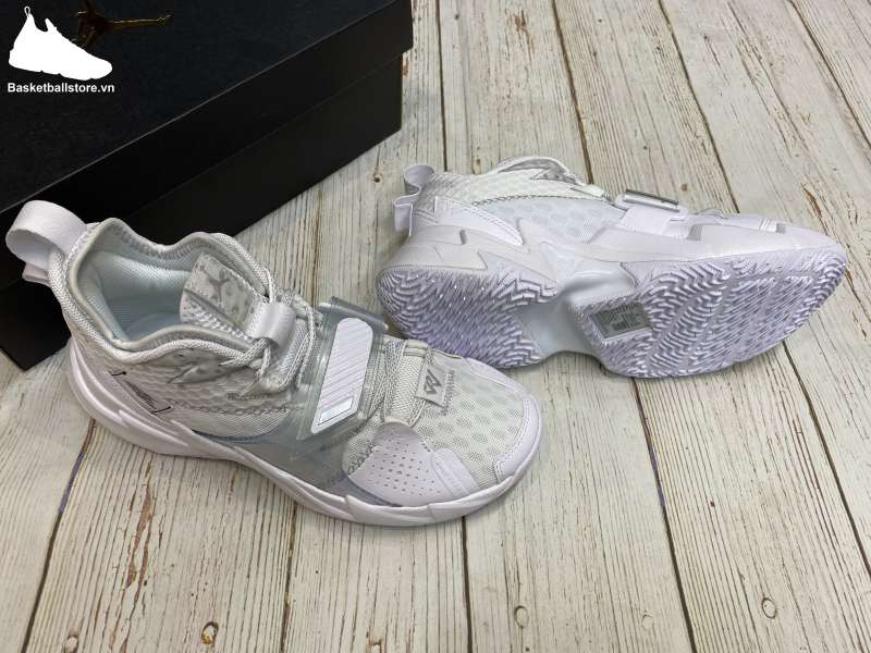 Giày Nike Jordan Why Not Zer0.3 GS 'Triple White' CD5804-103 - Ảnh 2