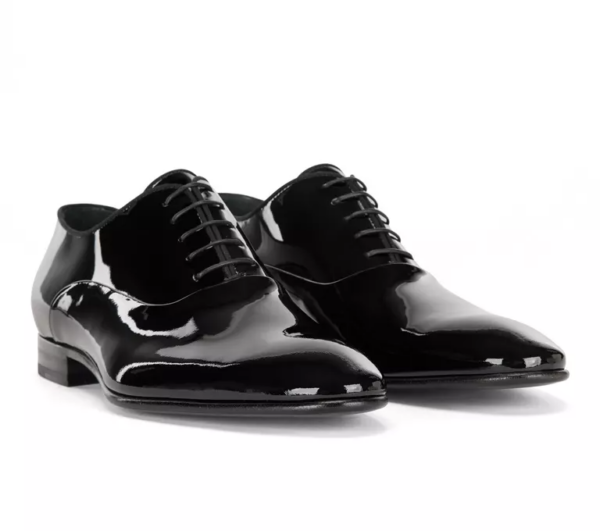 Giày Hugo Boss Patent With Grosgrain Piping 'Black' 50370447 - Ảnh 2