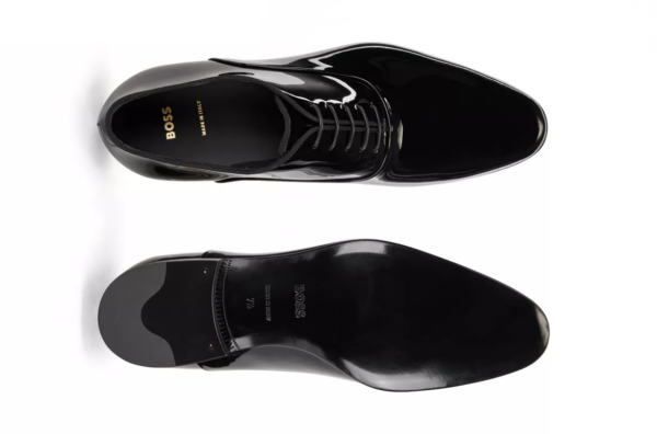 Giày Hugo Boss Patent With Grosgrain Piping 'Black' 50370447 - Ảnh 3