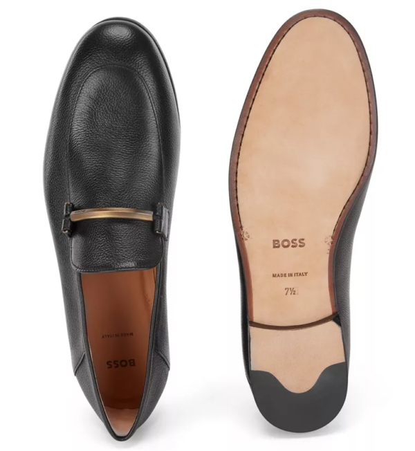 Giày Hugo Boss Italian Grained 'Black' HBEU50464608-001 - Ảnh 4