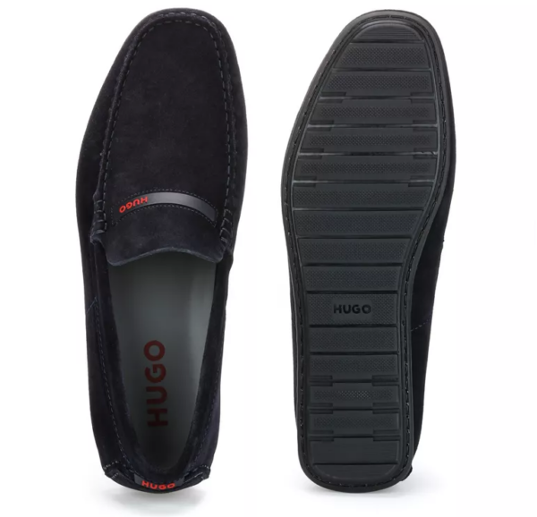 Giày Hugo Boss Suede Slip 'Dark Blue' HBEU50469572-401 - Ảnh 4