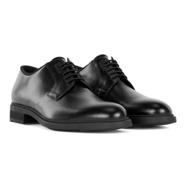 Giày Hugo Boss Vegetable-tanned And Elasticated 'Black' 50469962 - Ảnh 2
