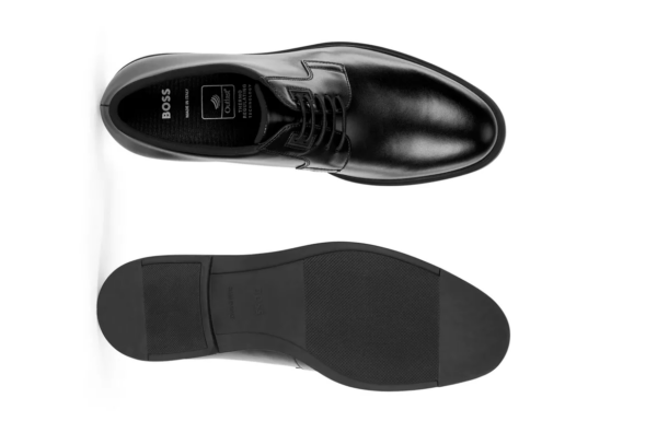 Giày Hugo Boss Vegetable-tanned And Elasticated 'Black' 50469962 - Ảnh 3